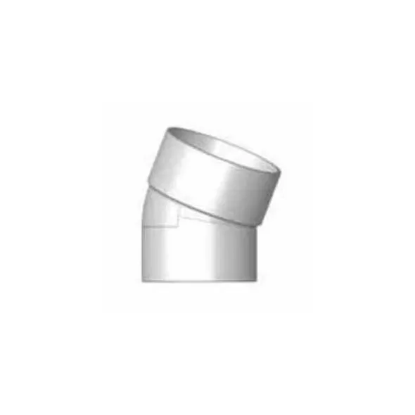 3" Spigot x Hub PVC P Series SDR-35 22-1/2 Degrees 1/16 Bend Solvent Weld Sewer Elbow | SDP22ST030