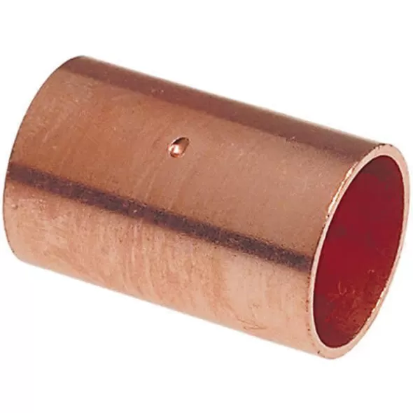 2" Solder Cup Copper 600DS Series Domestic with Dimpled Tube Stop Coupling | SFCUN020