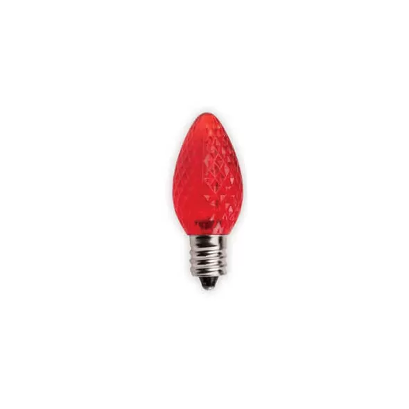 0.96 W Faceted Screw-In C7 Orange Retrofit Professional Grade LED Bulb | SRCLEDC7ORG