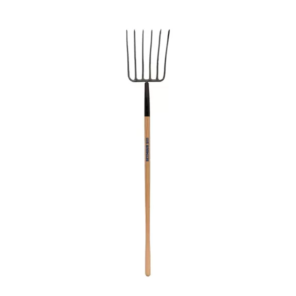 48" Hardwood Handle 6 Tines Manure Fork | STR49278