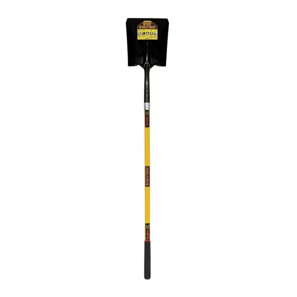 9-1/2" x 11.5" 14 ga Yellow Blade 48" Handle Square Point Shovel | STR49562