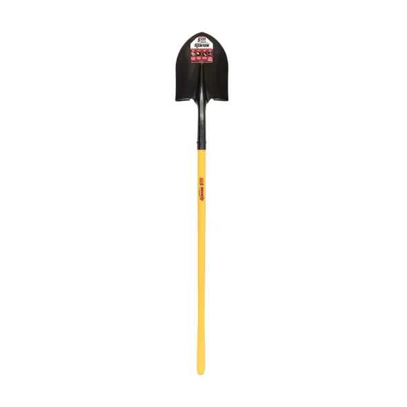 9-1/2" x 11.5" 16 ga Blade 48" Handle Round Point Shovel | STR49640