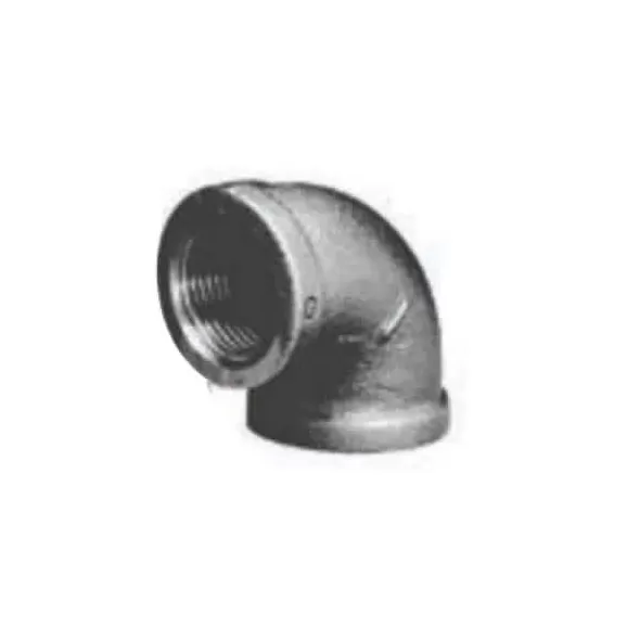 1/2" FNPT Black Malleable Iron 90 Degrees Elbow | TFB90F005