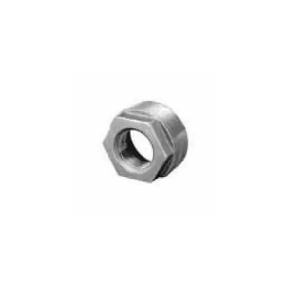 1-1/2" x 1-1/4" MNPT x FNPT Black Malleable Iron Hexagonal Bushing | TFBBH212