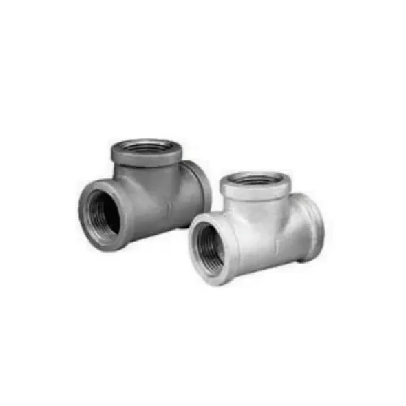 1-1/4" FNPT Black Malleable Iron Tee | TFBT012