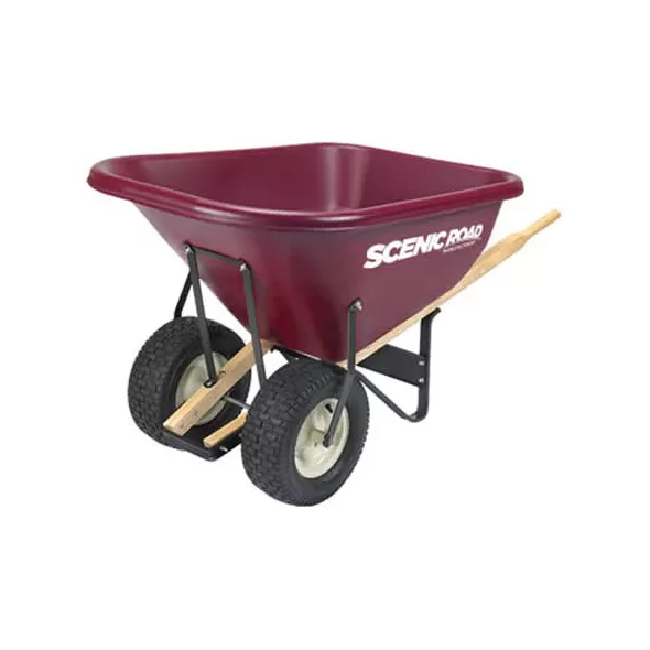 8 cu-ft 800 lb Powder Coated Steel Heavy-Duty Wheelbarrow | SRMM82T