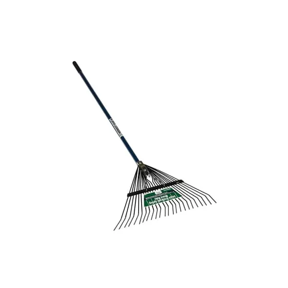 Steel 54" Aluminum Handle 24 Tines Pro-Grade Spring Brace Rake | STR40905