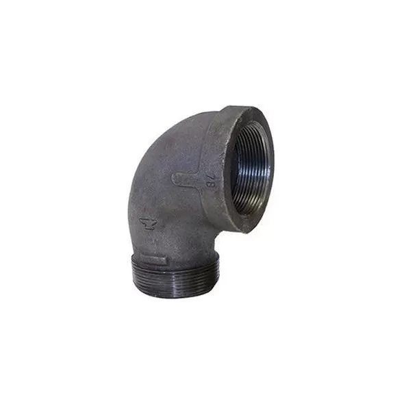 1/2" FNPT x MNPT Black Malleable Iron 90 Degrees 1103 Series Domestic Elbow | TFB90ST005D