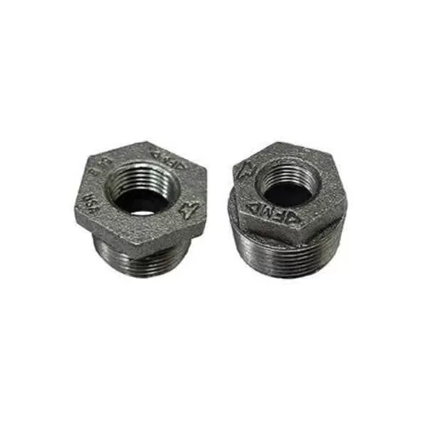 1" x 3/4" FNPT x MNPT Black Malleable Iron 383 Series Domestic Bushing | TFBBH131D