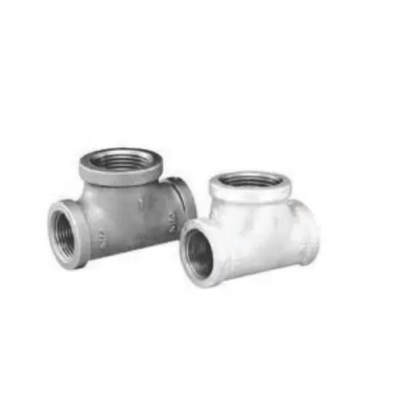 3/4" x 3/4" x 1" Female Threaded Black Malleable Iron Bullhead Bullhead Tee | TFBT102