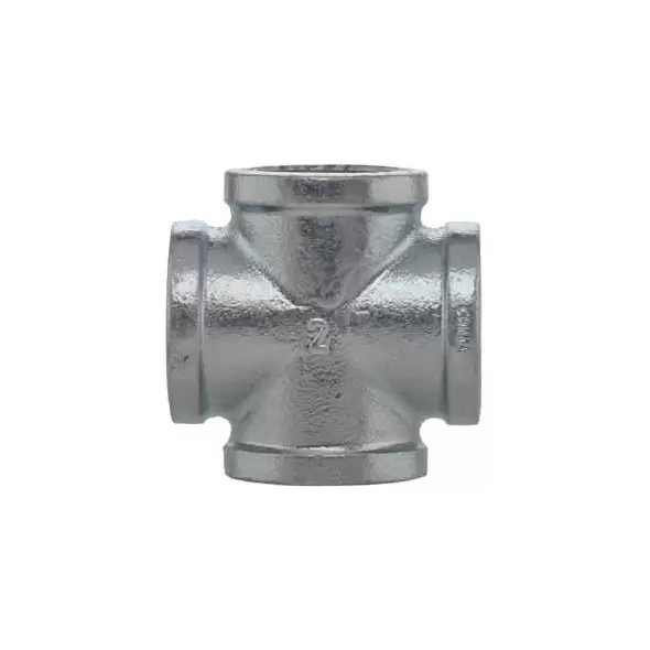 2" FPT Galvanized Malleable Iron Cross | TFGCR020