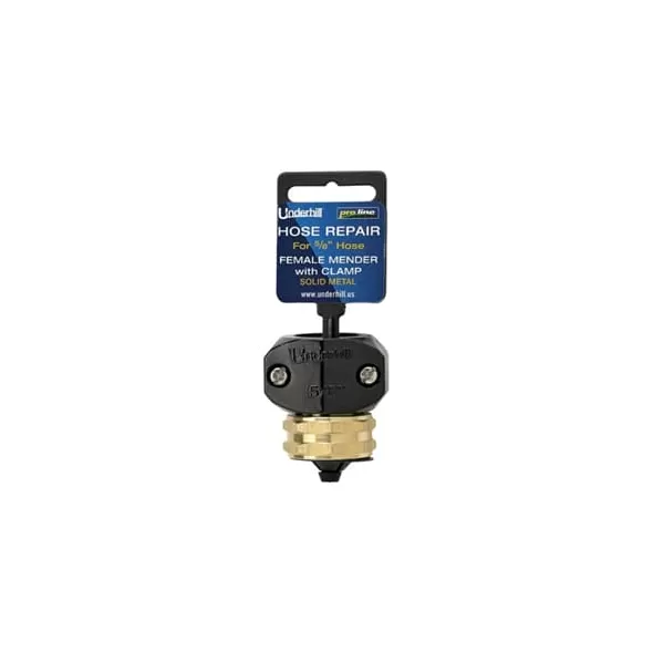 5/8" Stainless Steel And Ed Zinc/Brass Super Heavy-Duty Series Female With Clamp Hose Mender |  HR-58F