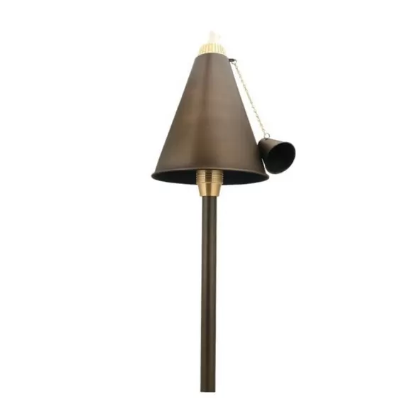 2 W GU5.3 3000K T3 LED Weathered Brass Solid Brass Odyssey Series Tiki Torch Area Light | UNI1B1212