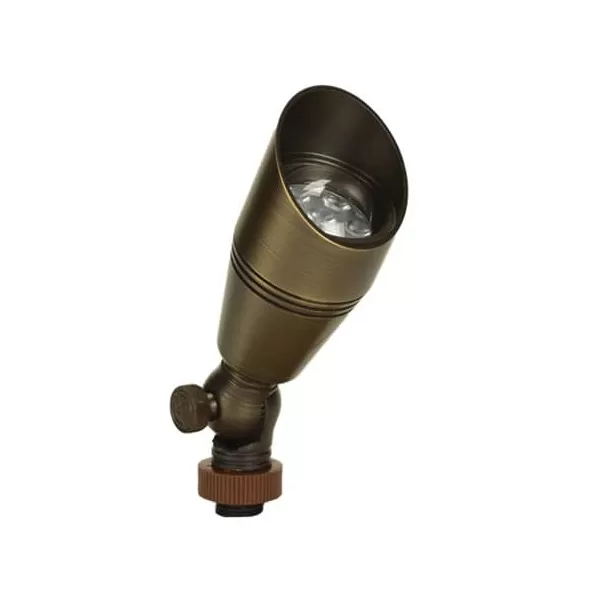 5 W GU5.3 MR-16 3000K LED Weathered Brass CNC Brass Knights Series Uplight | UNINOBL12L530