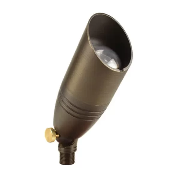 8 W GU5.3 MR-16 3000K LED Weathered Brass Solid Cast Brass Odyssey Series Uplight | UNIPULS12L830