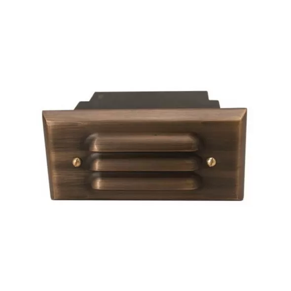 2 W GU5.3 2700K T3 LED Weathered Brass Solid Brass Knights Series Step Light | UNISV5L12L27