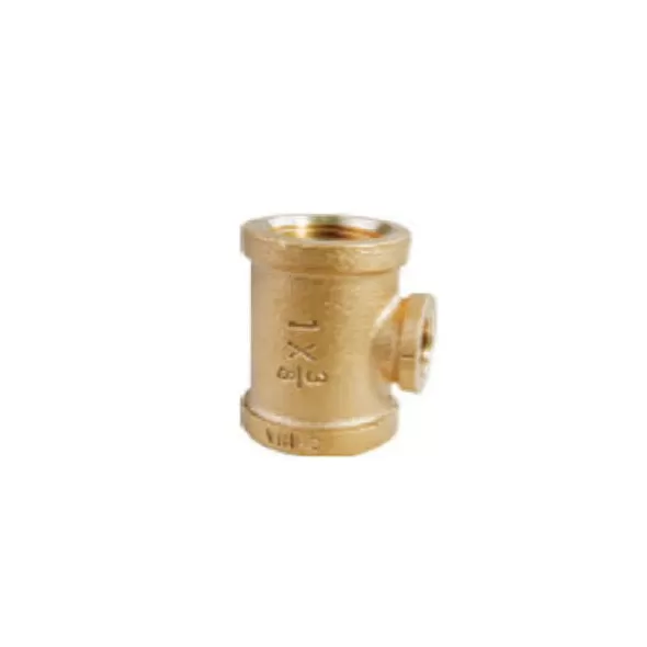 2" x 2" x 1" FPT Lead-Free Brass Bullhead Reducing Tee | TFZT249LF