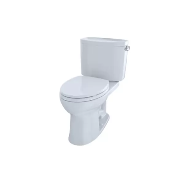 18-1/2" x 16" x 16-1/8" Vitreous China Cotton White Elongated Front Drake II Series Toilet Bowl | TOTC454CUFG01