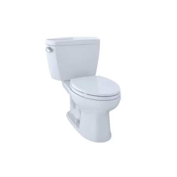 28-1/8" x 14" x 16-1/8" Vitreous China Cotton White Elongated Front Eco Drake Series Toilet Bowl | TOTC744EF1001