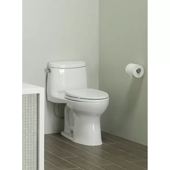 28-3/8" x 16-5/8" x 28-3/4" Vitreous China Cotton White 1-Piece UltraMax II Series Toilet | TOTMS604114CEFG