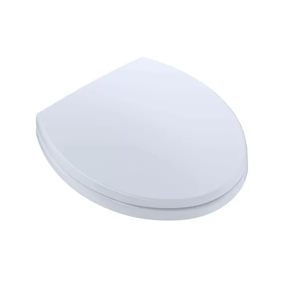 16-1/2" x 14" Cotton White Polypropylene with Cover For Round Front Toilet Bowls SoftClose Series Round Front Toilet Seat | TOTSS11301