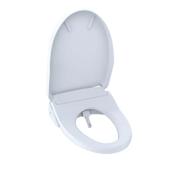 20-11/16" x 15-1/16" Cotton White Plastic Washlet S550E Series Contemporary Elongated with Cover Bidet Seat | TOTSW305601
