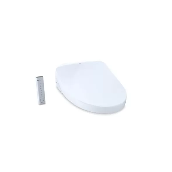 20-15/16" x 15-1/16" x 4-13/16" Cotton White Plastic with Cover For Aquia Washlet+ S550E Series Contemporary Elongated Bidet Seat | TOTSW3056AT4001