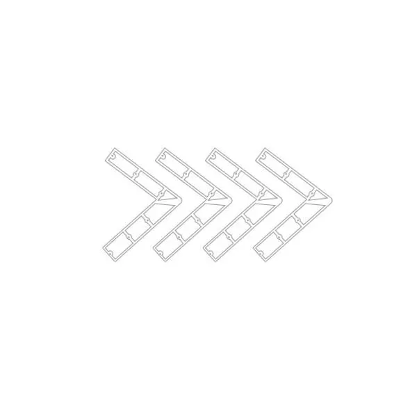 Aluminum 94+86 Degrees Angled Gate Corner Set | VAGC94