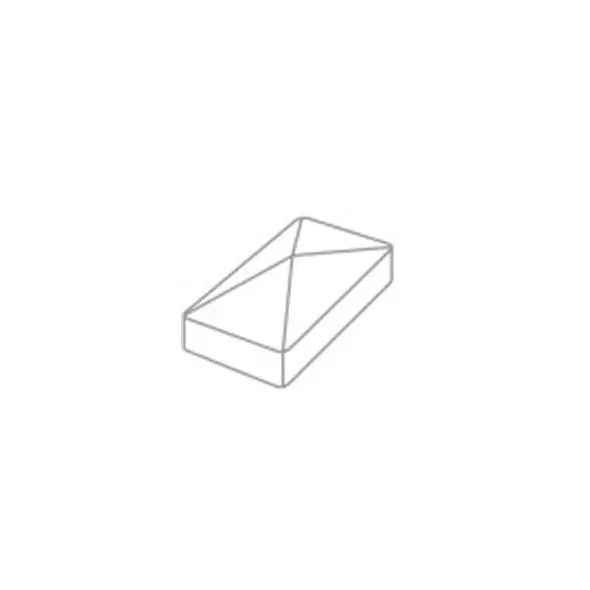 3-1/2" x 2" Vinyl Weathered Aspen External Flat Rail End Cap | VCEC2312WGW