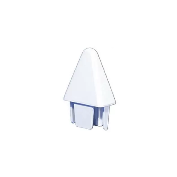 2.44" Vinyl White Internal Sharp Spade Picket Cap | VCISPC78112W