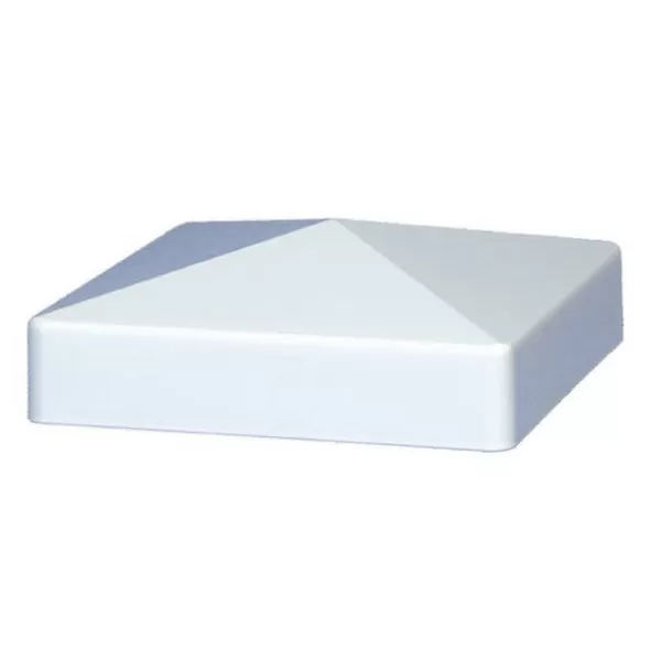 1-3/4" Vinyl Khaki Long Lip Pyramid Horse Post Cap | VCOPC5C