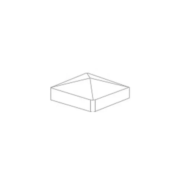 5" x 5" Vinyl Weathered Aspen Pyramid Post Cap | VCOSPCW5W