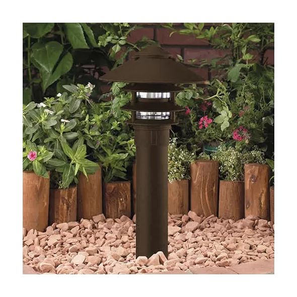 2.5 W Ceramic T3 LED Architectural Bronze Die-Cast Copper-Free Aluminum Landscape Series 9225 Model Bollard Light | VISBR9225Z25WT3