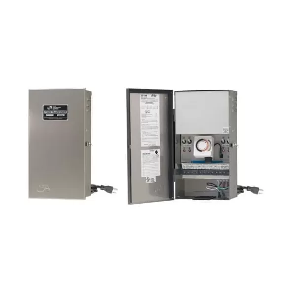 300 W 120 VAC Primary White Smudge-Free Clear Powder Coated CTS Landscape Series Low Voltage Lighting Transformer | VISCTS300