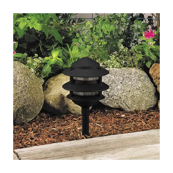 10 W Ceramic T3 Halogen Black Die-Cast Aluminum Landscape Series Path Light | VISPR6222B