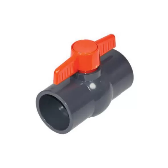 3/4" Slip Gray PVC 150 psi Non-Serviceable Ball Valve | VLPSCH80BV007S