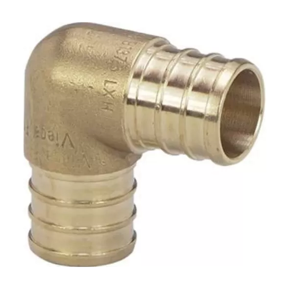 3/4" x 1/2" Crimp Brass 90 Degrees V5016ZL Series Elbow | VGA46243