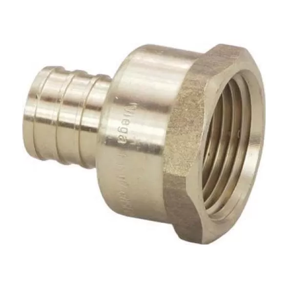 3/8" x 1/2" Crimp x FIP Lead-Free Brass V5012ZL Series Adapter | VGA46323