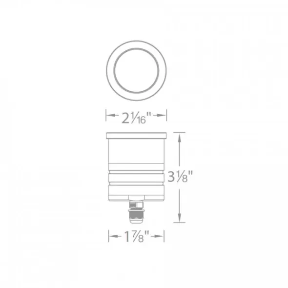 4.1 W 3000K LED Stainless Steel 2011 Series In-Ground Slim Round Well Light | WAC201130SS