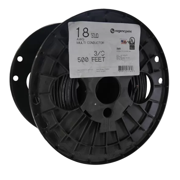 18/3 500' PVC Black Irrigation Multi-Conductor Control Cable | WIC1803500
