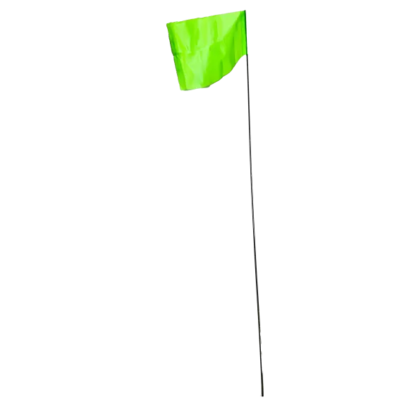 4" x 5" Lime Glo 100/Bundle Marking Flag | FLG4X5LIMEGLO