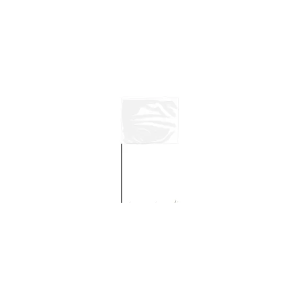 4" x 5" White 100/Bundle Marking Flag | FLG4X5WHITE