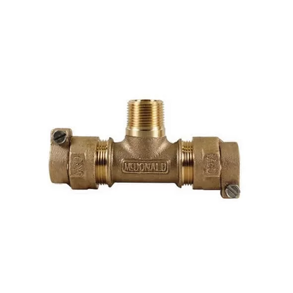 1" CTS Compression x CTS Compression x MNPT Lead-Free Brass 74762-22 Series Tee | MCD5120010