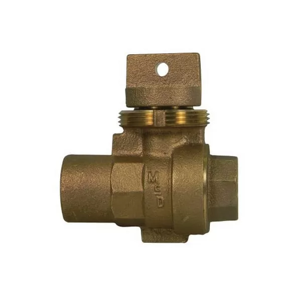 1" FNPT Lead-Free Brass 76005 Series Minneapolis Pattern Ball Valve Curb Stop | MCD5131278