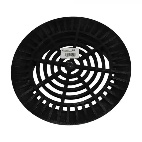 10" Round HDPE Black Flat Grate | NDS1040