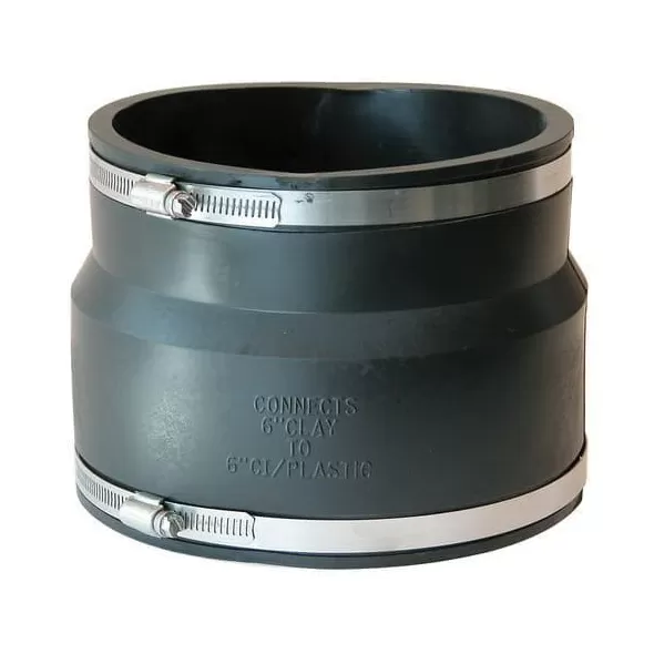 PVC Flexible Coupling 6 in. Clay x Cast Iron/Plastic 1002 Series | 1002-66WC