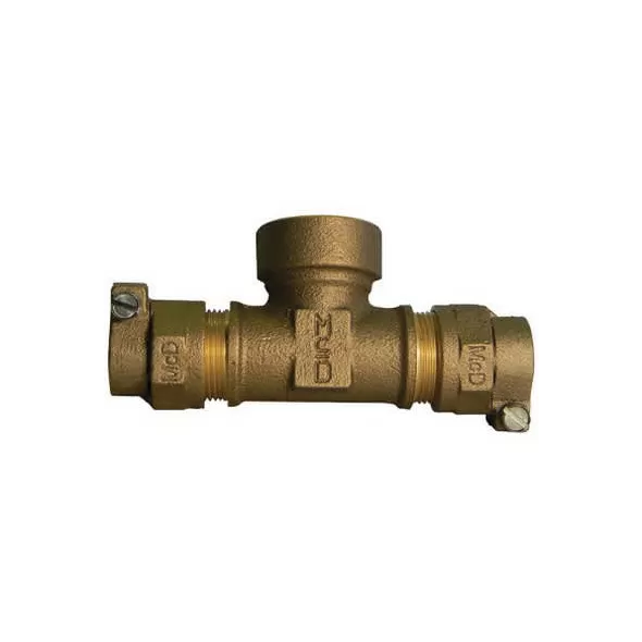 3/4" CTS Compression x CTS Compression x FNPT Lead-Free Brass 74764-22 Series Tee | MCD7476422007