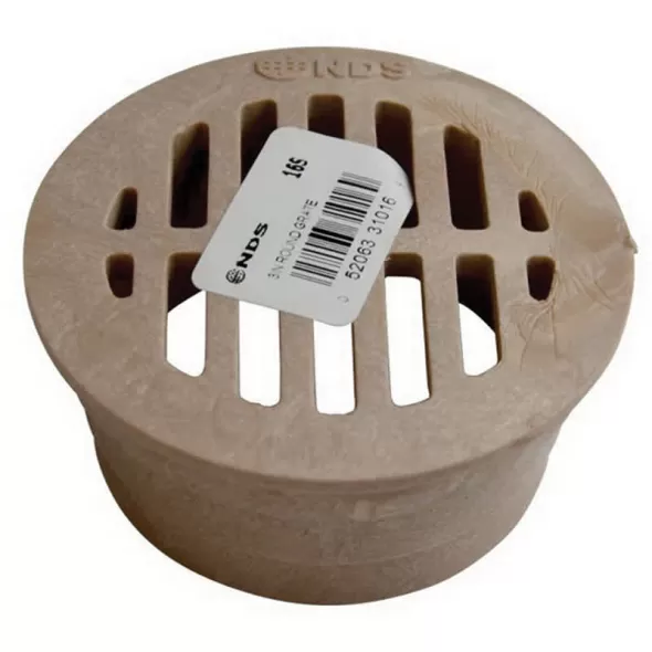 3" Round Polypropylene Sand Flat Drain Grate | NDS16S