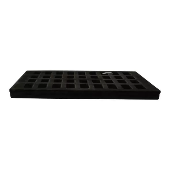 18" Square Cast Iron Black Catch Basin Flat Drain Grate | NDS1813