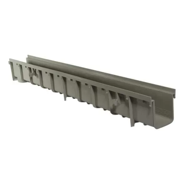 39.75" x 4-1/16" x 3" PVC Light Gray Channel Drain | NDS710